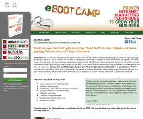 theebootcamp.com: eBoot Camp  Book: Internet Marketing, SEO, Social Networking, Blogging :: Corey Perlman
eBoot Camp by Corey Perlman is a how-to Internet marketing book to help increase your search engine rankings and boost traffic to your website.