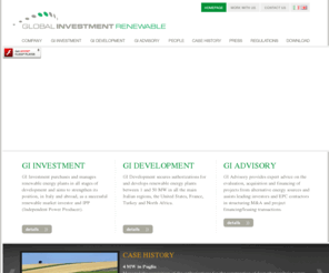 girenewable.com: Home page | Global Investment Renewable
Global Investment Renewable acquista progetti autorizzati per la realizzazione di parchi fotovoltaici, grazie ad un team di investimento alla costante ricerca di nuove opportunità.