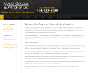 kgwlegal.com: Atlanta Business Dispute Attorney | Atlanta Real Estate Litigation
Business, Real Estate, and Personal Injury Litigation
Located in the heart of midtown Atlanta, Krause  Golomb & Witcher LLC is dedicated to h