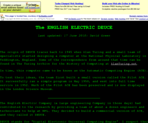 deucecomputer.com: English Electric DEUCE Computer
manuals and documents for the DEUCE computer