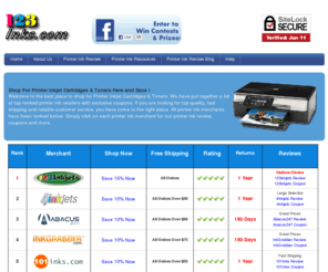 ereflyer.com: Ink Cartridges | Inkjet Cartridges | Printer Ink Coupons | 123Ink
Read Review of top printer ink sellers plus exclusive instant saving coupons. Lowest ink cartridge prices and highest quality. - 123inks.com