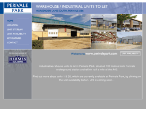 perivalepark.com: Perivale Park | Industrial Units to Let in West London, UB6
Industrial Units to Let are available in Perivale Park. Half a mile from the A40 Western Avenue, 100m from an underground station - ideal for access to West London or the Motorway