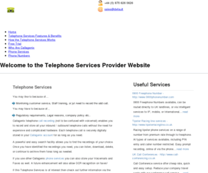 phoneanyplace.com: Telephone Services - Call Storage Service - Call Recording Service Provider - Telephone Recording Service - Call Recording Packages
Using the Callagenix Telephone Services, your telephone calls can follow you around the world. Unlimited call recording, call storage and telecommunications solutions from Callagenix. Telephone Services