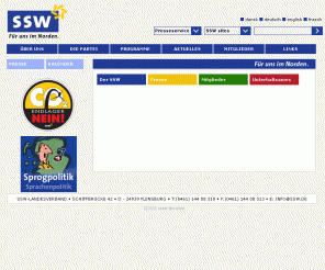 ssw.dk: Vorderseite :: SSW Landesverband - SSW Landsforbundet
