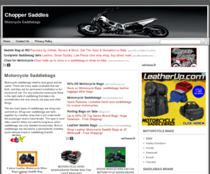 choppersaddles.com: Chopper Saddles
Store that sells all types of motorcycle saddlebags