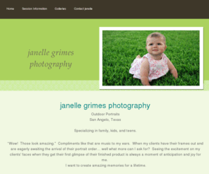 janellegrimesphotography.com: janelle grimes photography - Home
janelle grimes photography located in San Angelo, Texas specializes in outdoor photography for families.