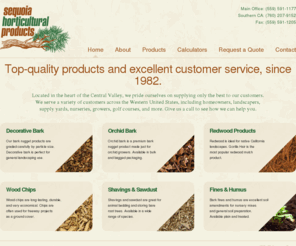 sequoiahorticultural.com: Supplier of Bark, Mulches, Amendments, And More | Sequoia Horticultural Products
Wholesale supplier of bark, mulches, and soil amendments, delivered right to your location.