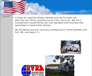 ucampforless.com: Travel Trailer Renting
This site is all about rv renting to military families