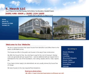 hauckhousemoving.com:   Building & House Moving & Raising - Absecon, NJ - S. Hauck LLC
Used Mobile Homes, House Moving & Raising, Building & House Moving & Raising, Mobile Homes Transporting, Demolition Consultants 