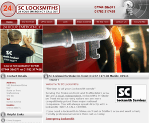 locksmithstokeontrent.com: Locksmiths Stoke on Trent  : SC Locksmiths 07944 386071 or 01782 317458
Locksmiths Stoke on Trent. 24 Hour emergency locksmith. No call out charge. Covering Stoke on Trent and Staffordshire. uPVC door specialist.