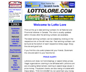 Lottolore.com: Latest Lottery Results : 6/49, Super 7 