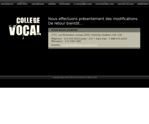 collegevocal.com: Collège Vocal de Laval
Site officiel du Collège Vocal de Laval
