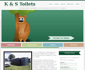 kandstoilets.com: K & S Toilets
K & S Toilets provide mobile toilets and showers for hire across Mid Wales