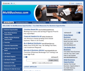 multibusiness.com: News and resources about business opportunities, franchise and job search
Web resources about business opportunities, franchise and business for sale