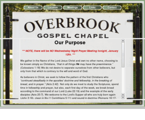 overbrookchapel.org: Overbrook Gospel Chapel - Greenville, SC
Website for OGC