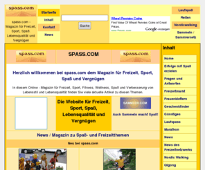 spass.com: spass.com: Die Freizeitseite für Sport, Spaß und Vergnügen
spass.com: Die Freizeitseite für Sport, Spaß und Vergnügen