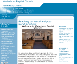 wadesborobaptistchurch.org: Wadesboro Baptist Church Reaching our world and your world for Christ
