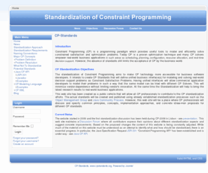 cpstandards.org: CP-Standards
Constraint Programming (CP) Standards