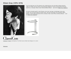 eileen-gray-design.com: Eileen Gray
Eileen Gray - classic designer of contemporary art