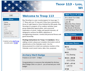 loditroop113.org: Boy Scout Troop 113, Lodi WI | Home Page
