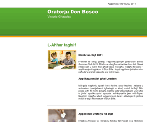donboscogozo.org: Oratorju Don Bosco - Victoria Għawdex
