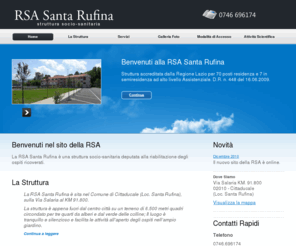 rsasantarufina.com: RSA Santa Rufina | Struttura Socio-Sanitaria Riabilitativa
Struttura accreditata dalla Regione Lazio per 70 posti residenza anziani ad alto livello assistenziale.