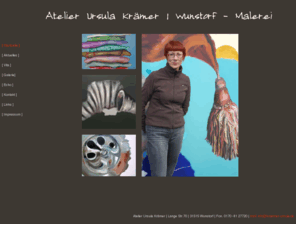 kraemer-ursula.de: Willkommen im Atelier Ursula Krämer | 31535 Wunstorf | Lange Straße ---Kunst, Art, Malerei, Gegenwartskunst, Atelierspaziergang....
