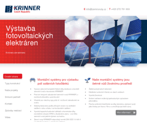 krinnersolar.cz: Krinner Czech Republic | Fotovoltaické elektárny, montážní systémy fotočlánků
