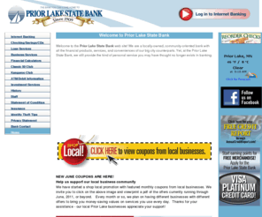 priorlake.com: Prior Lake State Bank
Prior Lake State Bank