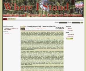 where-i-stand.com: Where I Stand
The wanderings and views of an American Statesman