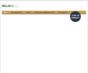 billig-el.org: Billig el genom elavtal & elpris jämförelse
Byt elavtal & spara pengar. Vi jämför sveriges ledande elbolag och hittar det bästa elpriset till dig.  Enkelt, smidigt och 100% kostnadsfritt.