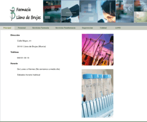 farmaciallanodebrujas.es: Principal - Farmacia Llano de Brujas
Farmacia de Llano de Brujas (Murcia). Disponemos de laboratorio propio.