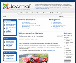 patriks.info: Willkommen auf der Startseite
Joomla! - dynamische Portal-Engine und Content-Management-System
