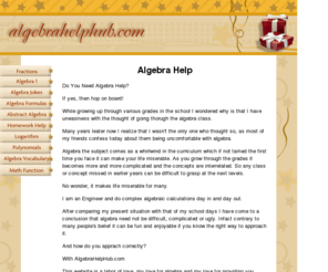 algebrahelphub.com: Algebra Help
Algebra Help At Your Disposal. Simple Yet Effective Learning Tools For You.