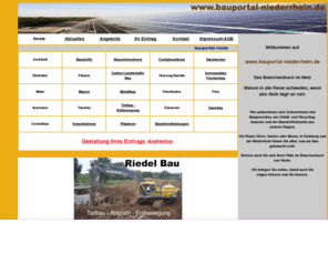 bauportal-niederrhein.de: bauportalniederrhein
Das Branchenbuch des Baugewerbes fuer Duisburg und den Niederrhein