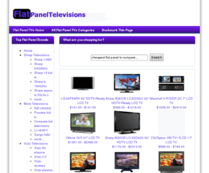 flatpanelcompare.com: Flat Panel Televisions
Cheapest flat Panel Televisions Compare - Find, Compare and Buy with easy step.