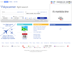 skyscanner.in: Cheap Flights - Compare Airline Tickets with Skyscanner.com
Skyscanner searches over 600 airlines and 670,000  routes to find cheap flights and airline ticket deals. Book direct, no fees at Skyscanner USA