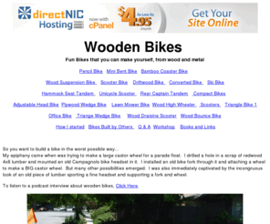 woodenbikes.com: Wood Bikes You Can Make
