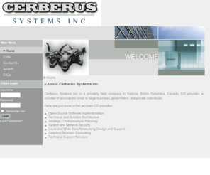 cerberussys.com: Cerberus Systems Inc. - Home
Joomla - the dynamic portal engine and content management system