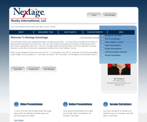 dothudgens.com: Nextage Realty Opportunity
Nextage Realty International brings a fresh new opportunity to the way real estate business is done with our innovative compensation model and true team building concept. 