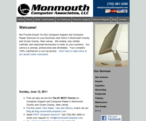 monmouthcomputers.com: Computer Repair NJ EXPERT On-Site Computer Support Monmouth County NJ
Prompt, Professional, Affordable Service for Home and Business. Monmouth County and Ocean County New Jersey - Monmouth Computer Associates LLC