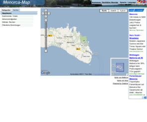 menorca-map.de: Menorca-Map - Karte von Menorca
Minorca-Map is an interactiv, dynamic Map of Minorca where you can find streets and get a lot of information for your holiday.