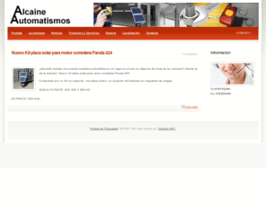 alcaine.net: ALCAINE AUTOMATISMOS SLU
ALCAINE AUTOMATISMOS es una empresa aragonesa especializada en la Instalación, Reparación y Mantenimiento de Puertas Automáticas de Garaje, Locales Comerciales y Naves Industriales, así como la venta de Automatismos y Accesorios.