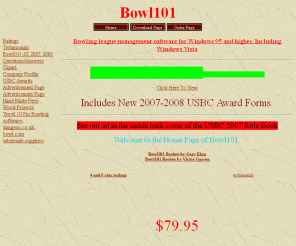 bowl101.com: Bowling League Management Software
Bowling league management software. Includes secretary and treasurer duties.