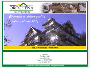 ocsbuild.com: OCS
Orochena Construction Services, Inc. is committed to providing superior solutions to our Federal, State and Private client’s construction/contracting needs. We promise Quality Finished Products, on time and at a fair price.