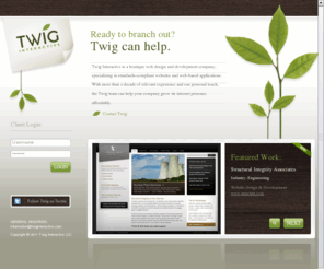 twiginteractive.info: Twig Interactive | Multimedia Design & Development Services
Experienced web professionals offering reliable and affordable website design and development for more than 10 years.