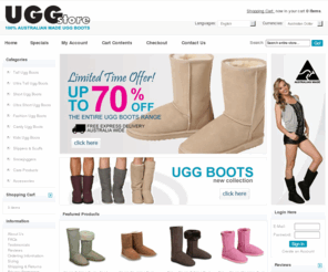 uggstore.com.au: Ugg Boots Store - Authentic Australian Made Sheepskin Ugg Boots
Ugg Boots Store specialises in Australian made uggs, slippers, scuffs and other sheepskin boots. Great range of authentic Australian ugg boots at great prices.