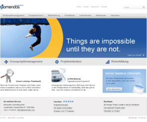 domendo.biz: domendos | Grossprojektmanagement von Experten: Home
Großprojektmanagement, Projektmanagement, Projektambulanz - Experten Team domendos consulting