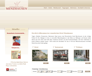 hotel-menzhausen.de: Hotel Menzhausen, das romantische Hotel und Restaurant in Uslar bei Göttingen
4 Sterne Hotel mit Restaurant und 39 Zimmern bei Göttingen verfügt über einen Wellness-Bereich mit Schwimmbad, Beauty, Sauna u.v.m 