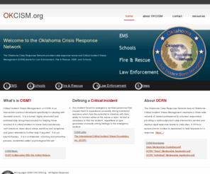 okcism.org: Oklahoma Critical Incident Stress Managment - Home Page
Oklahoma Critical Incident Stress Managemenet